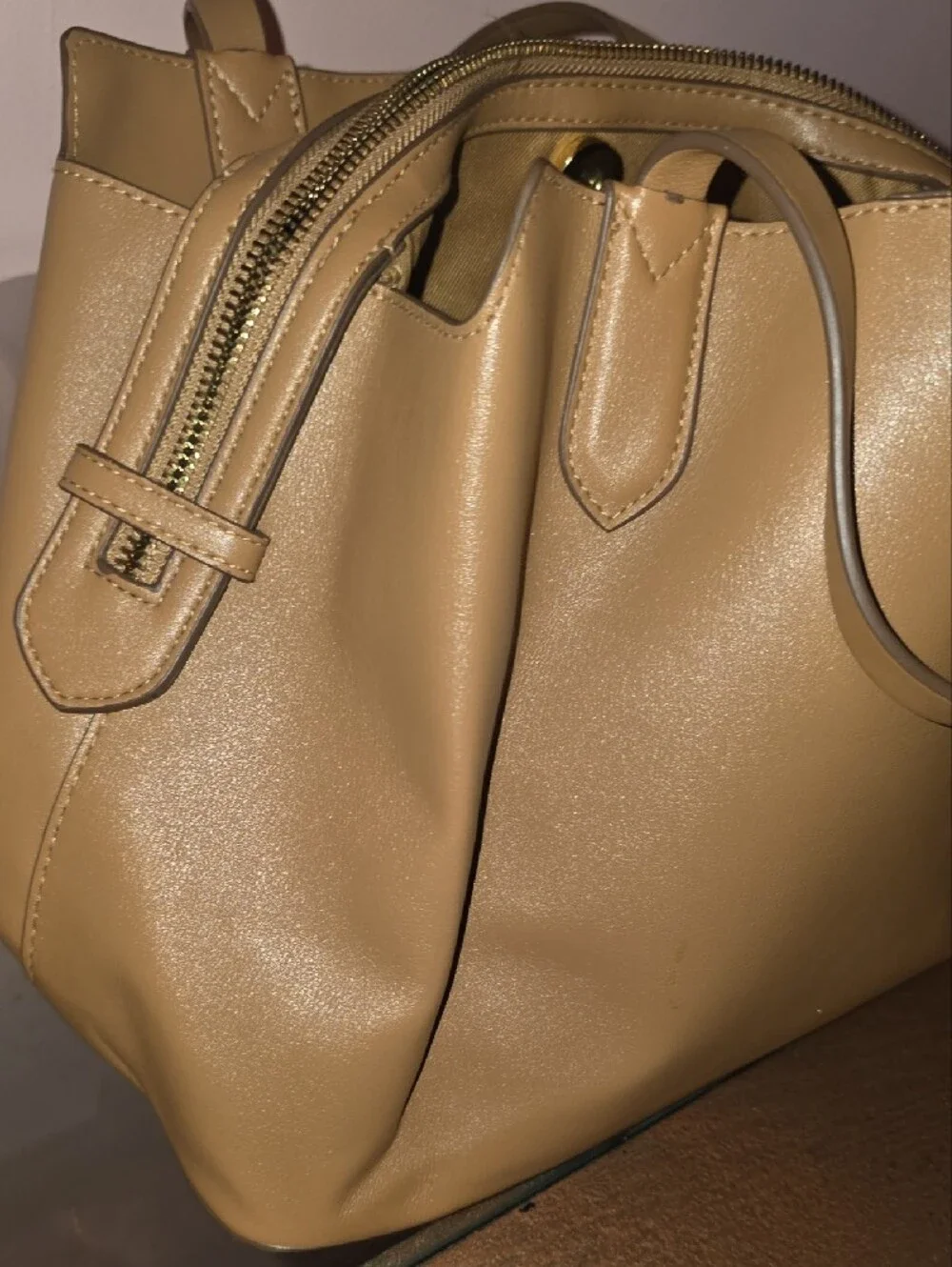 Classic Structured Women's Handbag in Tan